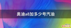 奥迪a8加多少号汽油