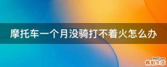 摩托车一个月没骑打不着火怎么办