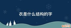 衣是什么结构的字