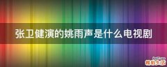 張衛(wèi)健演的姚雨聲是什么電視劇