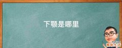 下颚是哪里