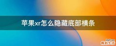 苹果xr怎么隐藏底部横条