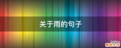 关于雨的句子