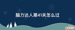脑力达人第41关怎么过