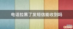 电话拉黑了发短信能收到吗