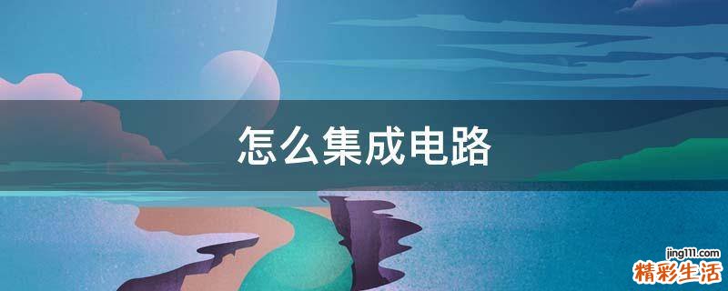 怎么集成电路