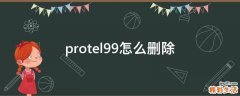 protel99怎么删除