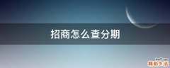 招商怎么查分期