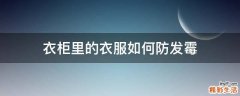 衣柜里的衣服如何防发霉