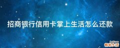 招商银行信用卡掌上生活怎么还款