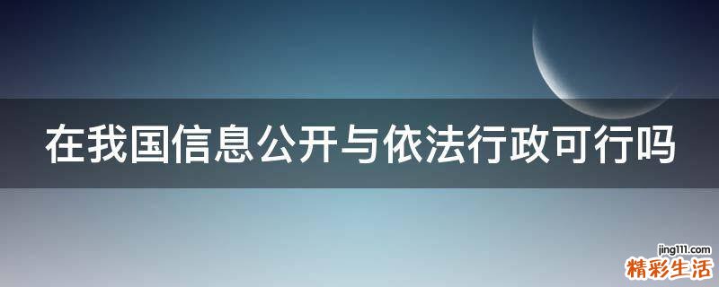在我国信息公开与依法行政可行吗
