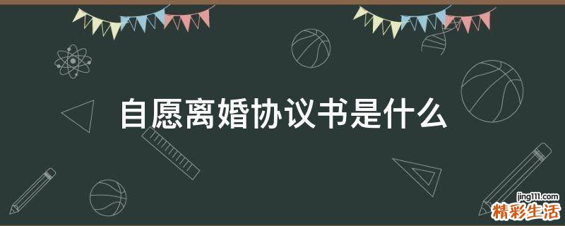 自愿离婚协议书是什么