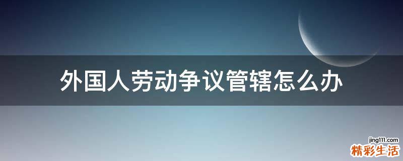 外国人劳动争议管辖怎么办