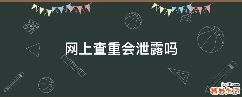 网上查重会泄露吗