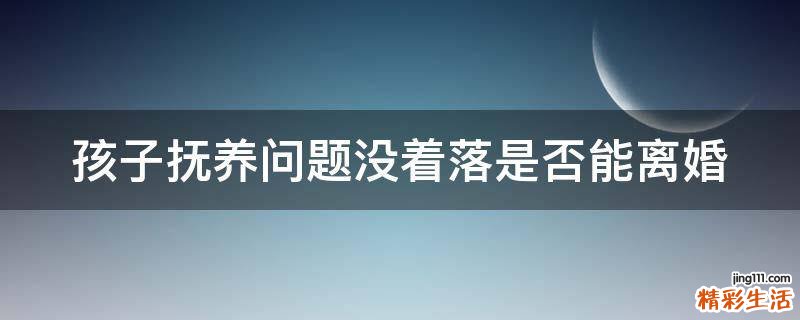 孩子抚养问题没着落是否能离婚