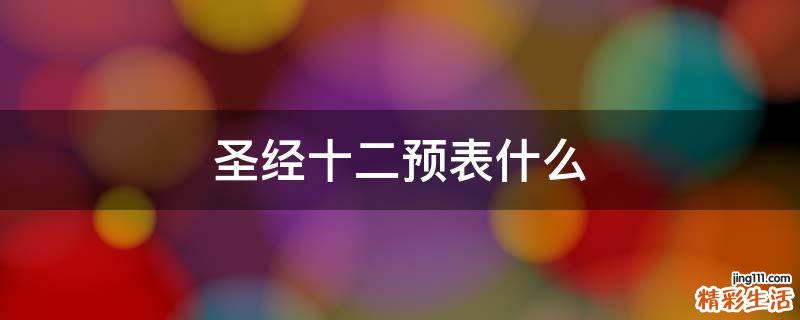 圣经十二预表什么