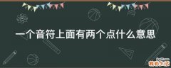 一个音符上面有两个点什么意思