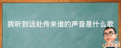 我听到远处传来谁的声音是什么歌