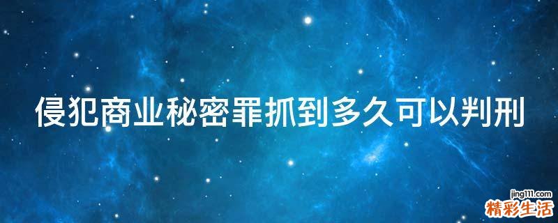 侵犯商业秘密罪抓到多久可以判刑