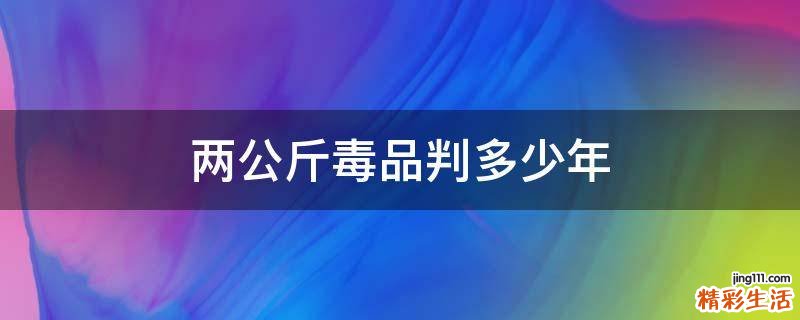 两公斤毒品判多少年