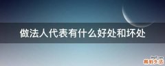 做法人代表有什么好处和坏处