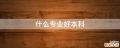 什么专业好本科