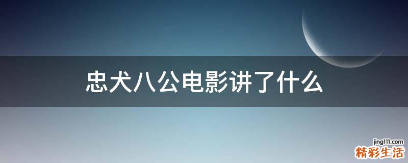 忠犬八公电影讲了什么