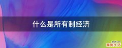 什么是所有制经济