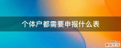 个体户都需要申报什么表