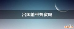 出国能带蜂蜜吗