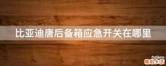 比亚迪唐后备箱应急开关在哪里