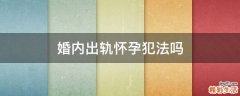 婚内出轨怀孕犯法吗