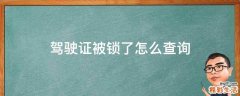 驾驶证被锁了怎么查询