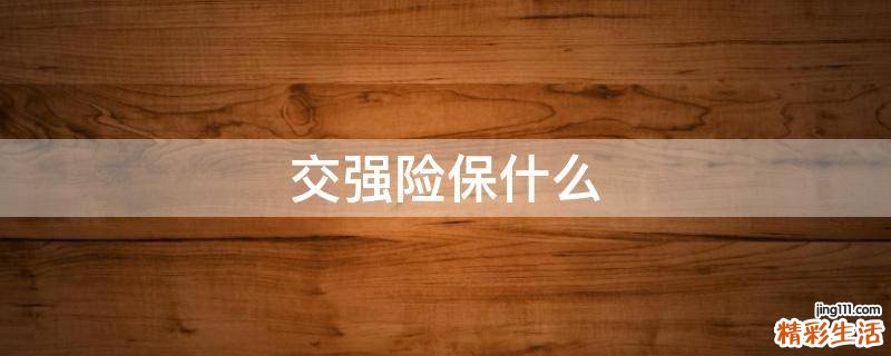 交强险保什么