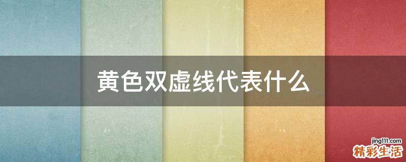 黄色双虚线代表什么
