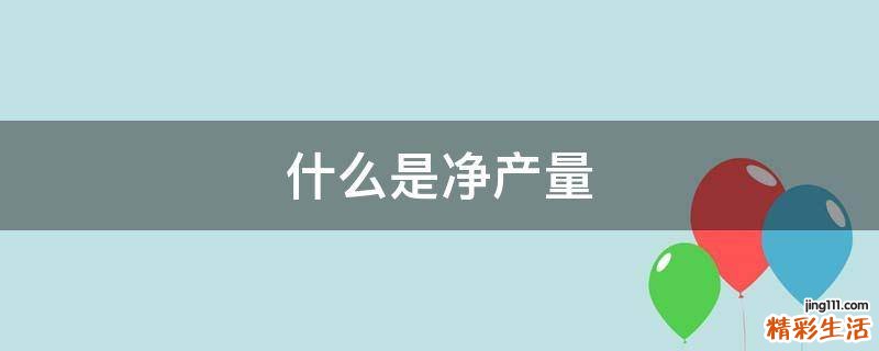 什么是净产量