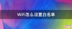 WiFi怎么设置白名单