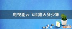 电视剧云飞丝路天多少集