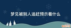梦见被别人追赶预示着什么