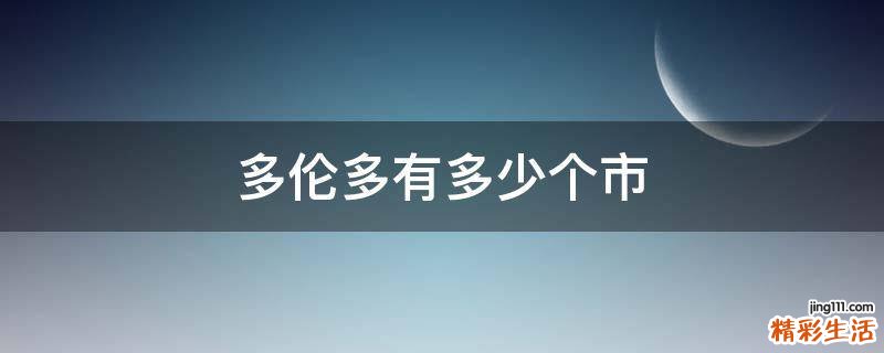 多伦多有多少个市