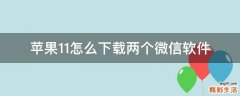苹果11怎么下载两个微信软件