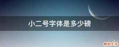 小二号字体是多少磅