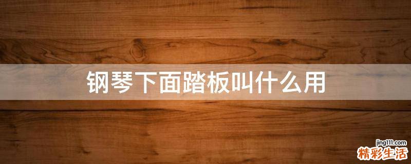 钢琴下面踏板叫什么用