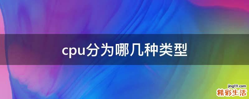cpu分为哪几种类型