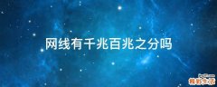 网线有千兆百兆之分吗
