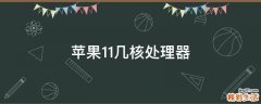 苹果11几核处理器