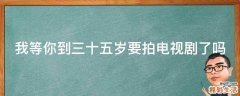 我等你到三十五岁要拍电视剧了吗