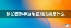 梦幻西游手游龟丞相技能是什么