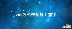 vue怎么在视频上加字