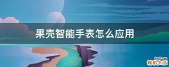 果壳智能手表怎么应用